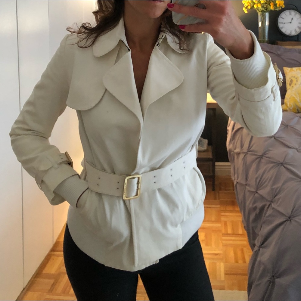 Burberry white bomber jacket